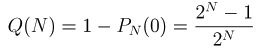 \frac{2^N-1}{2^N}